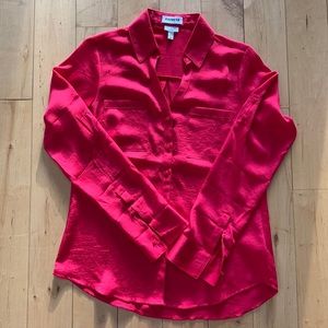 Express Slim Fit Satin Portofino Shirt